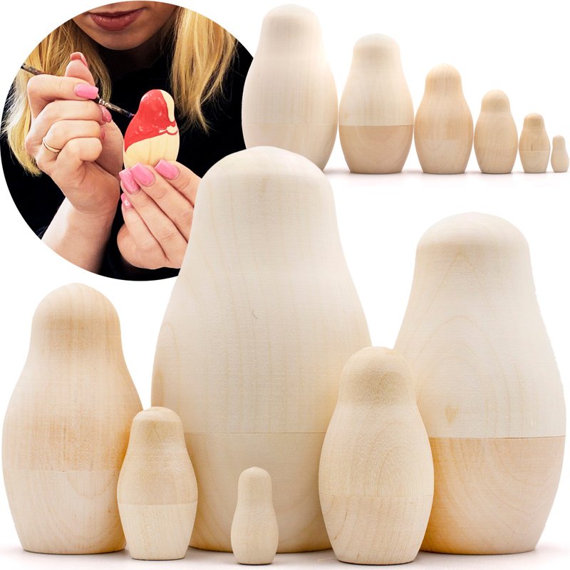 Winterworm Set Of 5 Animal Nesting Dolls Giraffe Bear Lion Monkey Fox Wooden Russian Doll Wooden Matryoshka Dolls For Mother's Day