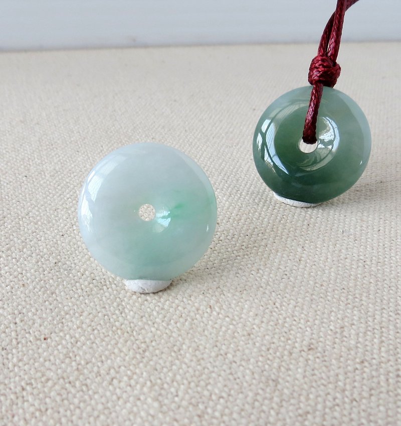 [Ping An‧ Ruyi] Lucky buckle jade Korean Wax thread necklace*MA5*Lucky, evil spirits, anti villain - Long Necklaces - Gemstone Red