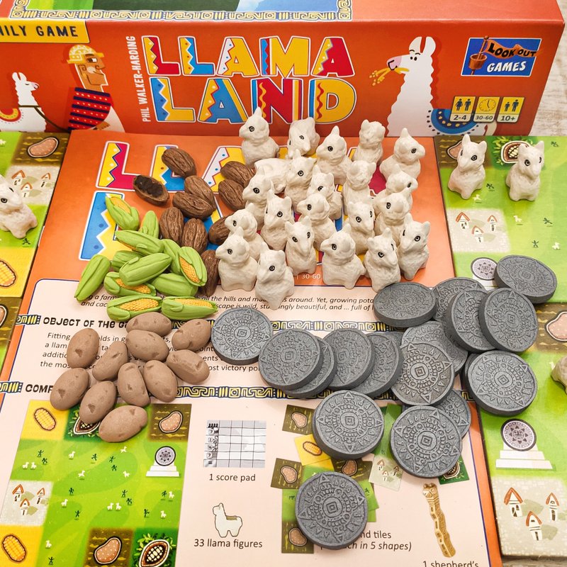 與 Llamaland 棋盤遊戲兼容的豪華資源代幣 - 桌遊/卡牌 - 其他材質 