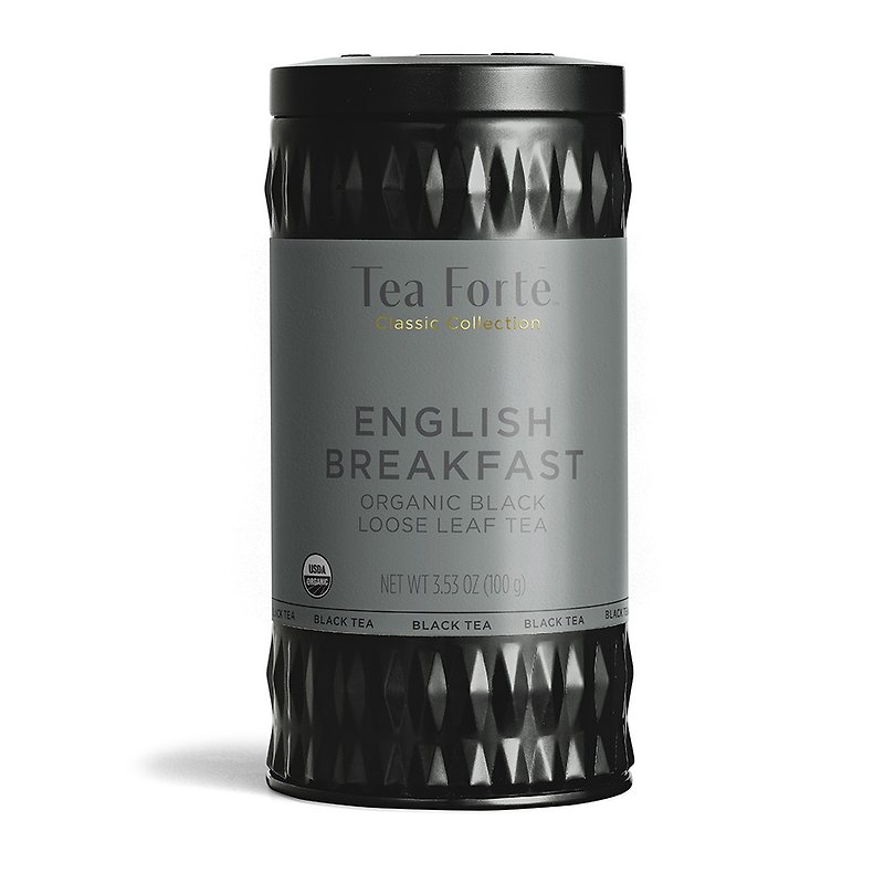 Tea Forte Canned Tea Series - English Breakfast Tea English Breakfast - Tea - Fresh Ingredients 