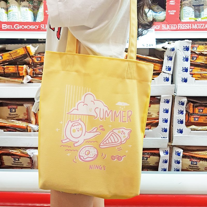 Ning's-Portable Shoulder Bag - Yellow - Messenger Bags & Sling Bags - Cotton & Hemp 