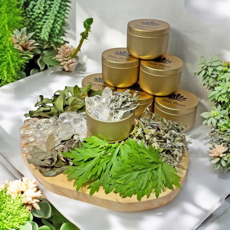 台灣小農純葉草本 艾草 抹草 芙蓉 自然日曬乾燥 食品級密封真空 - 香氛/精油/擴香 - 水晶 多色