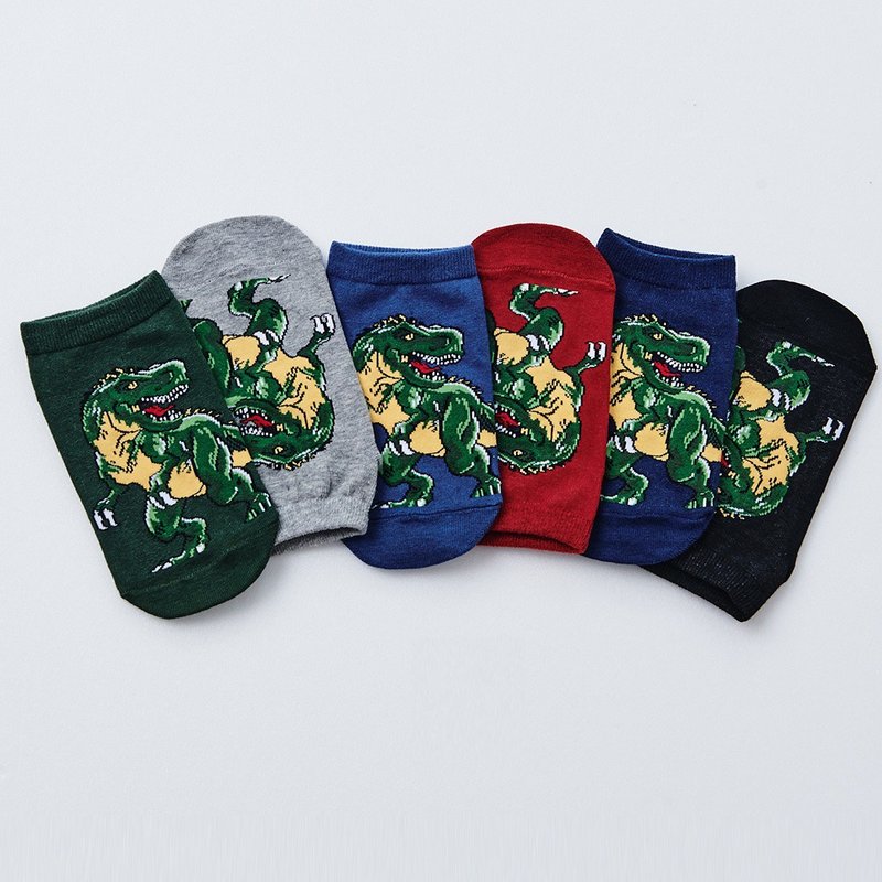 【ONEDER Wanda】Dinosaur Children's Socks Dinosaur Straight Socks-3 Pairs OD-DS502 (Combination Pack) - Socks - Other Materials 