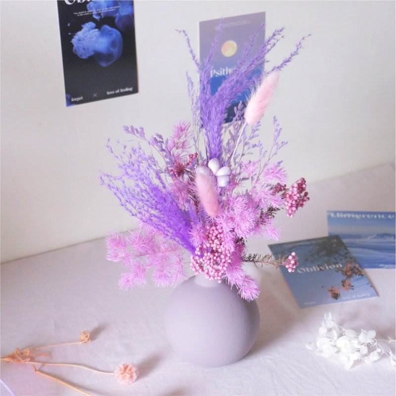 【莫蘭迪永生桌花】情人節。開幕。居家擺飾 I 可自取 - 乾燥花/永生花 - 植物．花 多色