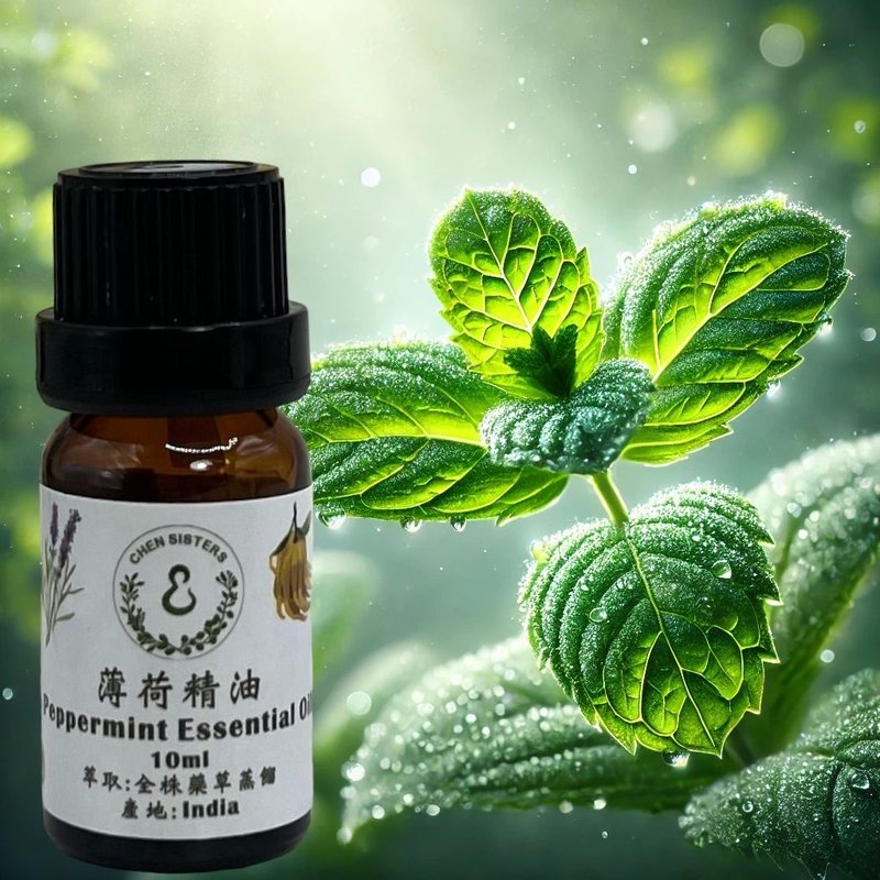100% Natural Pure Essential Oil - Peppermint Essential Oil, Single Essential Oil, 10ml, 50ml - น้ำหอม - น้ำมันหอม ขาว