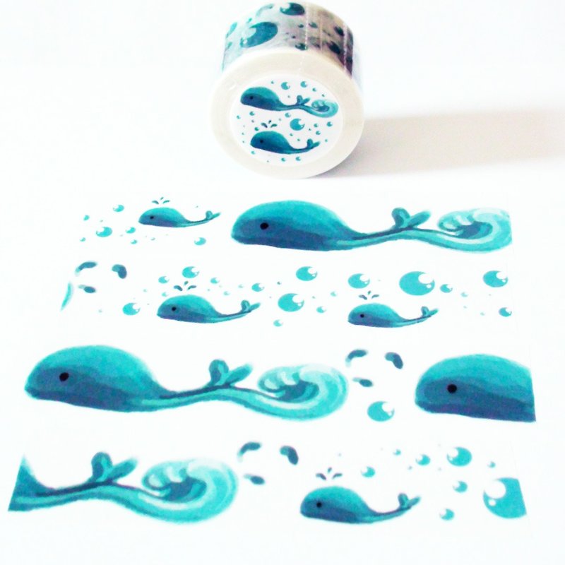 Masking Tape Whale - มาสกิ้งเทป - กระดาษ 