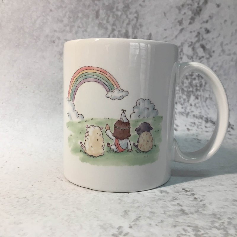 Mug-looking up at the rainbow - แก้วมัค/แก้วกาแฟ - ดินเผา 