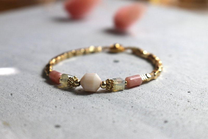 Bracelet Opal Pink Opal - Small Travel - - Bracelets - Gemstone Pink