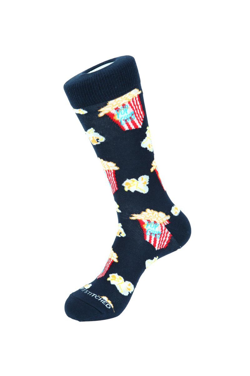 Popcorn Socks 爆米花襪子 by Unsimply Stitched - 襪子 - 棉．麻 藍色