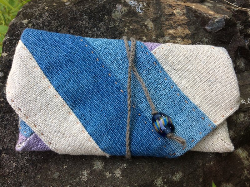 手織りヘンプ紐式財布P9 - 銀包 - 棉．麻 