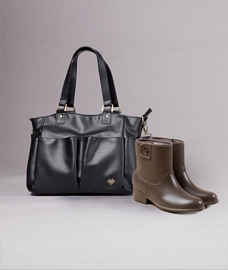 Pack price limit of $ 4999. [Rainy season] England Duantong boots _ seamless elegant camel BAG FOR XIN [+] OL fashion mother bag - Women's Booties - Paper Khaki