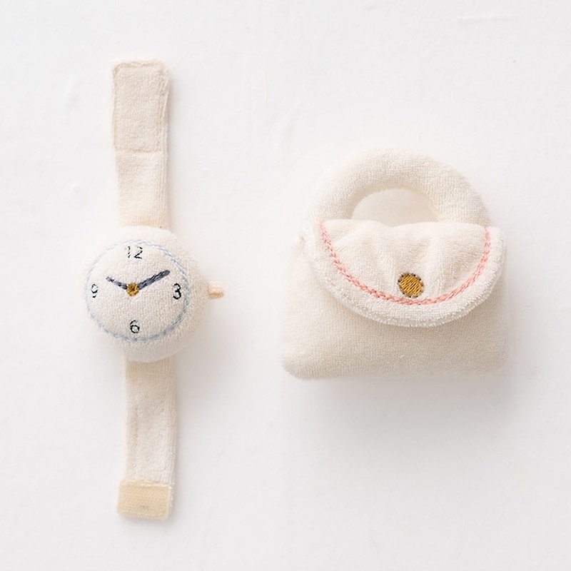 [NEW!!] Y-1392 100% organic cotton pile rattle Made in Japan - Baby Accessories - Cotton & Hemp White