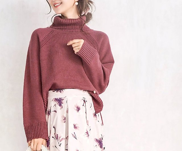 Le Reve Vaniller Off Turtleneck Knit Pullover Shop Joint Space Women S Sweaters Pinkoi