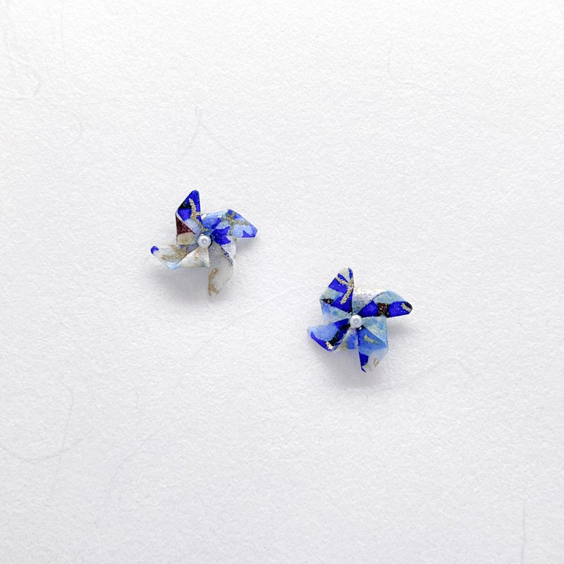 Chearrings | Origami Japanese Paper Handmade Origami Windmill Earrings | Style W001 - Earrings & Clip-ons - Paper Red