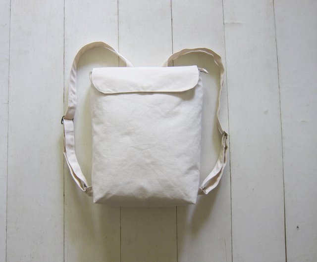 Canvas Backpack A4 Size Zipper Closure External Zipper Pocket Shop A E DESIGN Backpacks Pinkoi