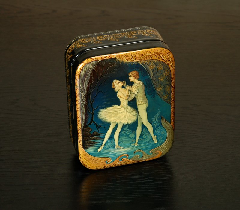Swan Lake lacquer box ballet artwork unique collectible Christmas Gift Wrapping - 擺飾/家飾品 - 其他材質 