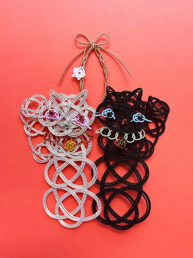 Ornament 招き猫 - 壁貼/牆壁裝飾 - 紙 黑色