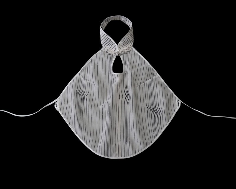 Haori remade bellybands, socks chests | Saori stripes | - Women's Tops - Polyester White