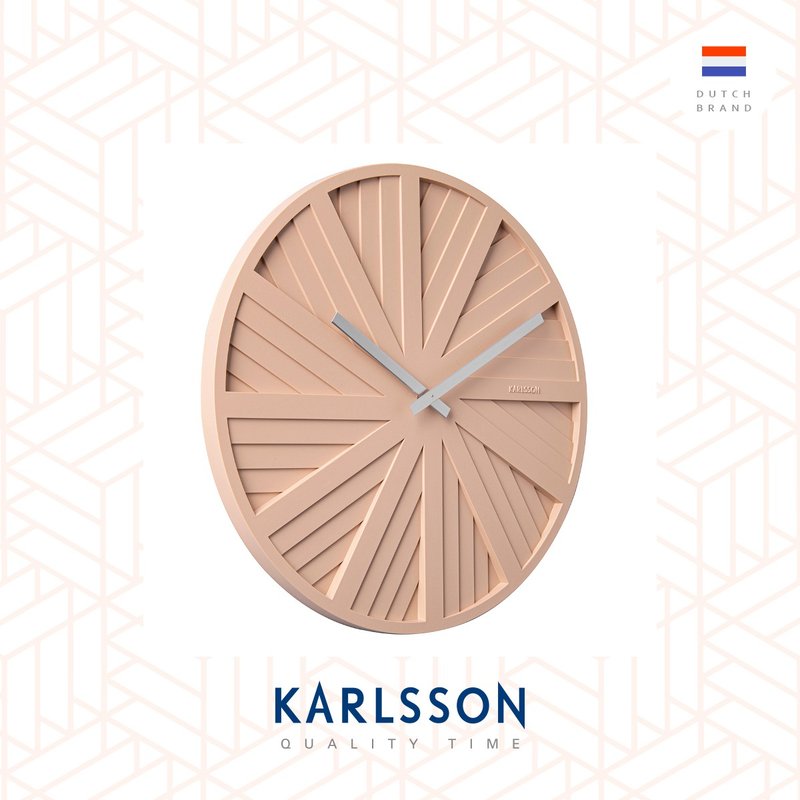 Karlsson wall clock 40cm Slides sand brown, Design by Chantal Drenthe - Clocks - Plastic Khaki