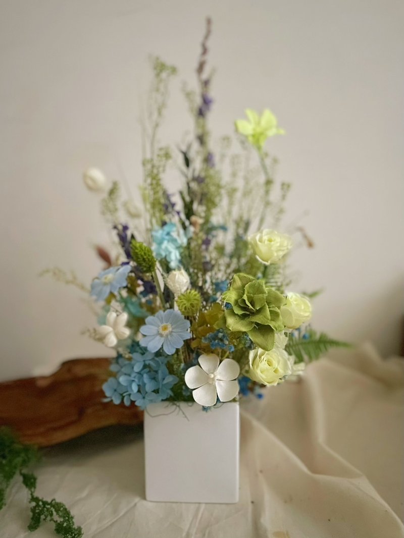【永生花禮】草野永生桌花/開幕花禮/升遷花禮/祝賀花禮 - 擺飾/家飾品 - 植物．花 多色
