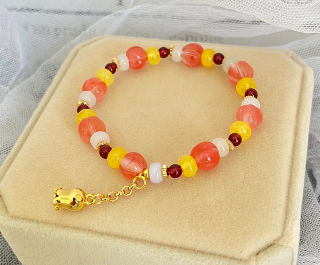 Luming Original Watermelon Crystal Jade Stone Design Bracelet Rainbow Candy  Bracelet Energy Crystal - Shop luming9324 Bracelets - Pinkoi