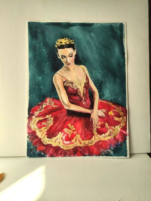 ダンス　水彩画　原画 睡蓮の池(1) 水彩画原画 (F6) 絵画 yko 通販 13575338｜Creema