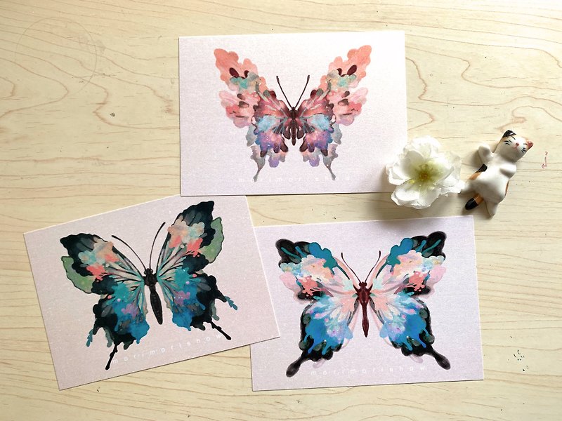 (Sen Mori show original postcard) Butterfly postcard (three sets) - Cards & Postcards - Paper 