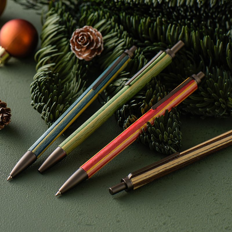 Christmas / Christmas / Limited Time Items - Ballpoint & Gel Pens - Wood Multicolor