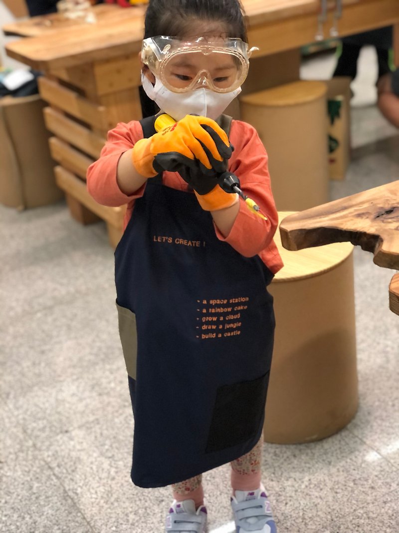 Children&#39;s creativity tooling wind and waterproof work apron-Chinese and English embroidery can be customized