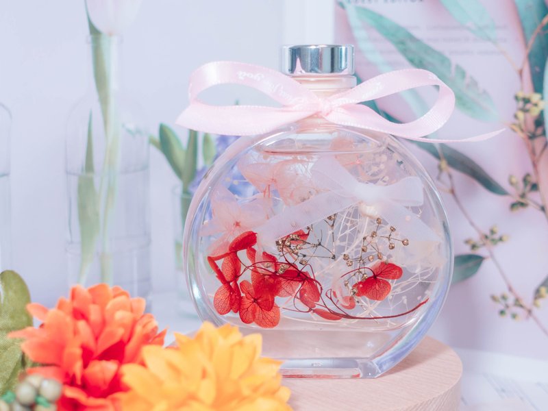 【客製】永生浮游花(可含小夜燈) - 乾燥花/永生花 - 植物．花 紅色