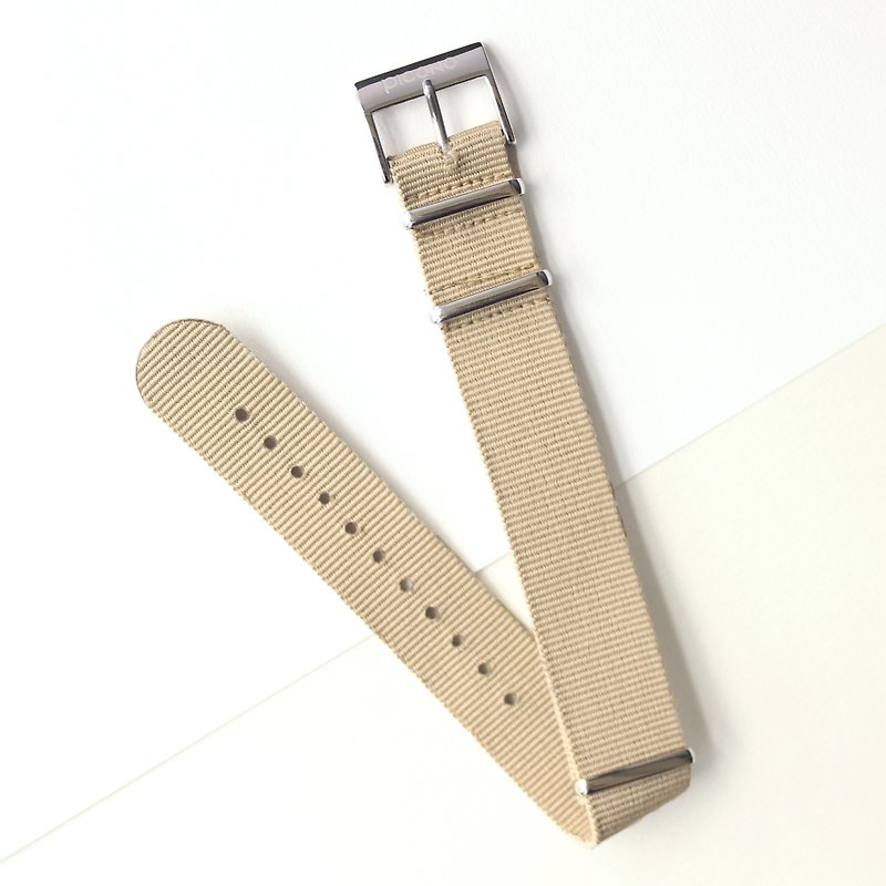 【PICONO】Single color nylon strap / Beige - นาฬิกาผู้หญิง - วัสดุอื่นๆ 