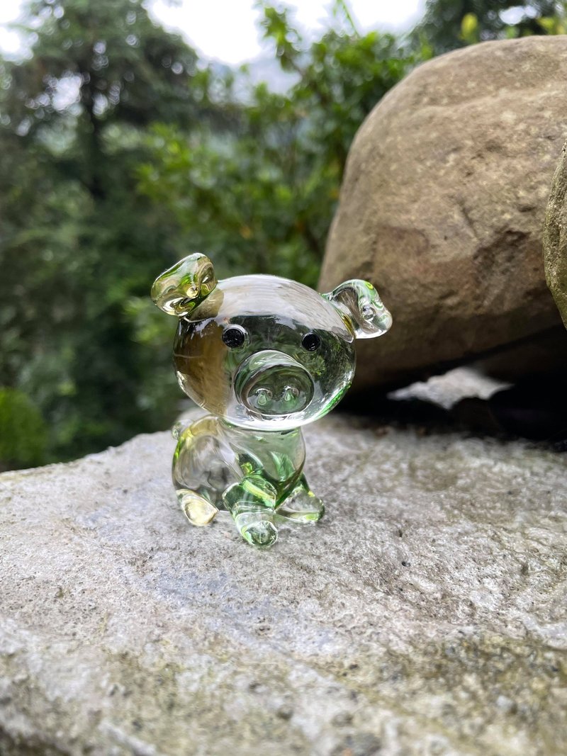 水晶玻璃 Q版生肖 豬 - 擺飾/家飾品 - 玻璃 