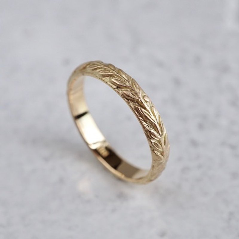 custom made　Laurel wreath ring - 戒指 - 其他金屬 金色