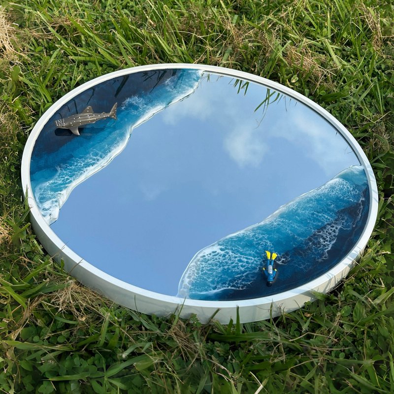 海洋鏡子  直徑40cm   環氧樹脂Epoxy 可使用文化幣 - 插畫/繪畫/寫字 - 防水材質 