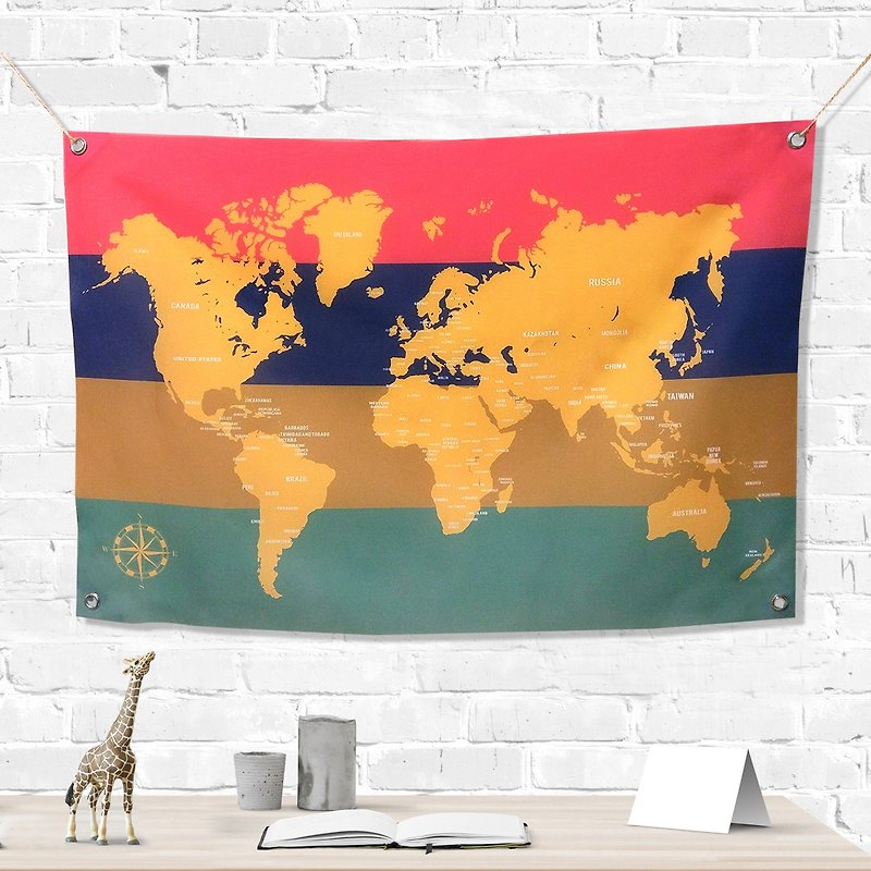 Customized world map - Wall Décor - Other Materials Multicolor