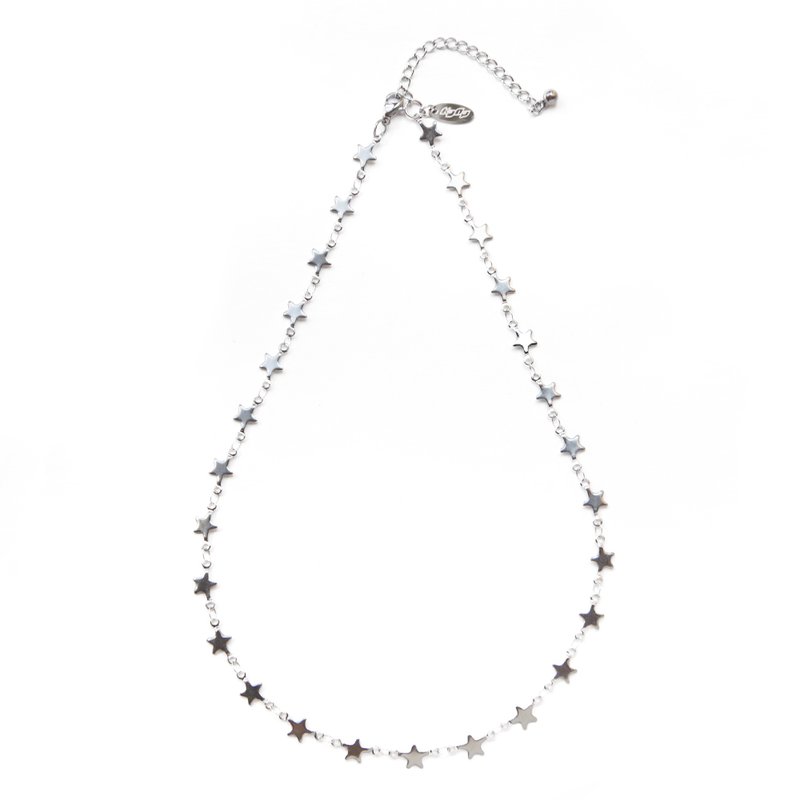 KDNP Star 2 Star Necklace 星連星項鍊 - 項鍊 - 不鏽鋼 銀色