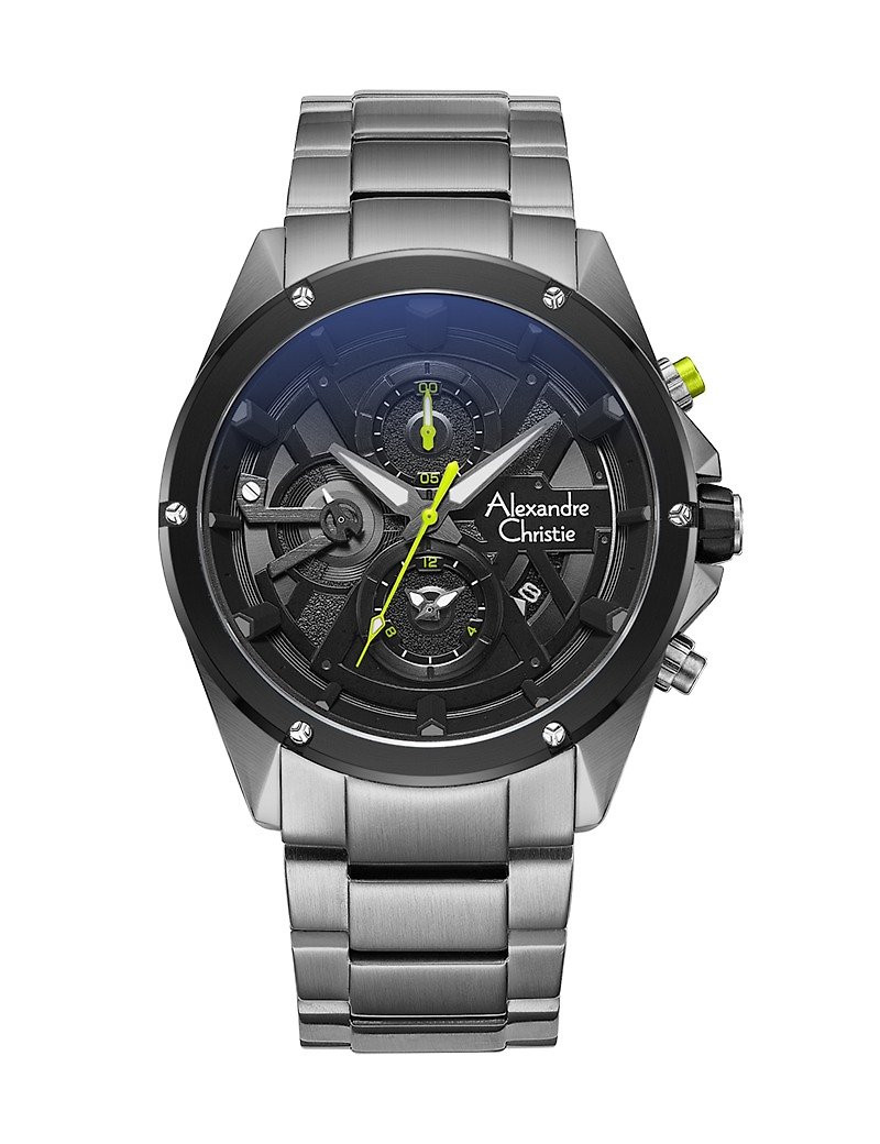 【AC手錶】6620MCBEPBALE-太空銀x綠 - 男錶/中性錶 - 不鏽鋼 