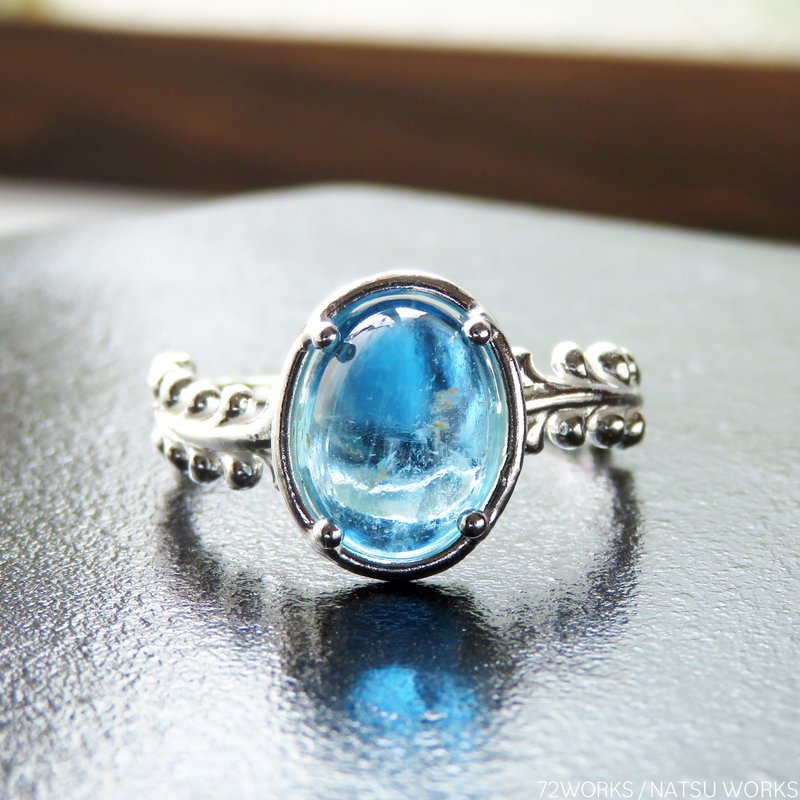 アクアマリンリング / Botanical Aquamarine Ring - 戒指 - 寶石 藍色