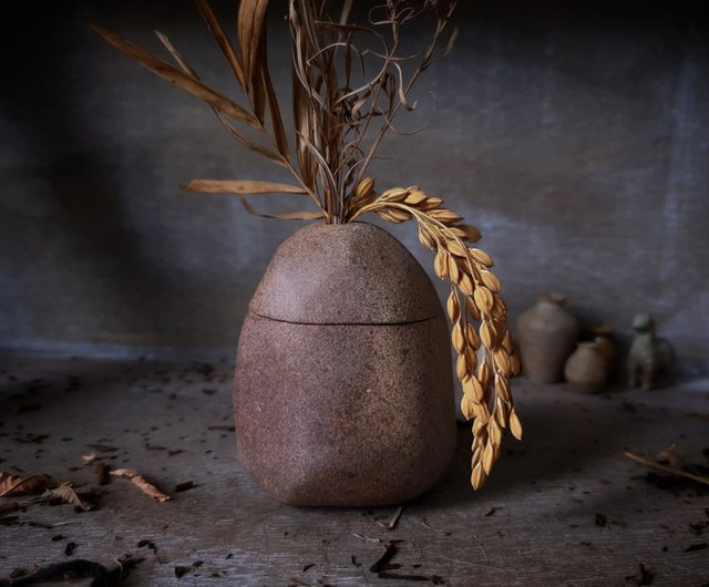 小さな石の花瓶の装飾を収穫する ショップ Ren N Soil 暮らし道具店 花瓶 植木鉢 Pinkoi