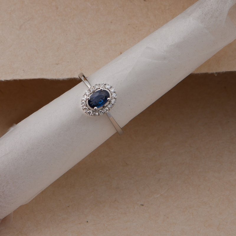 Unfired Sapphire Diamond Ring - General Rings - Gemstone Blue