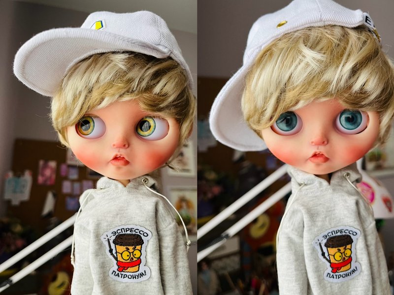 Custom blythe boy doll - ตุ๊กตา - พลาสติก สีกากี