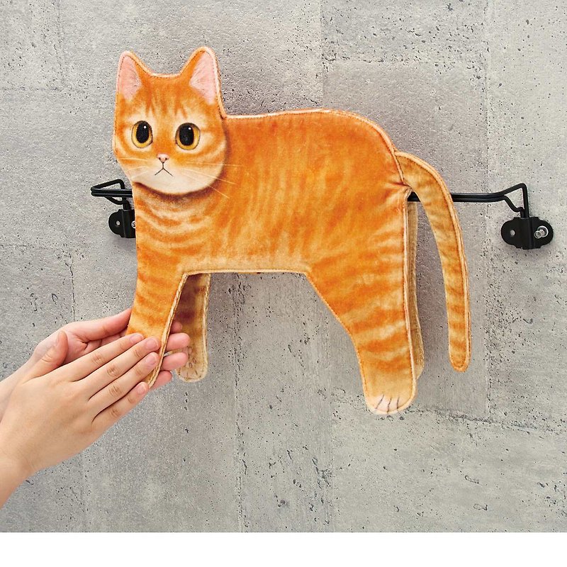 Relax on the towel bar Monorail cat towel - ผ้าขนหนู - ผ้าฝ้าย/ผ้าลินิน หลากหลายสี