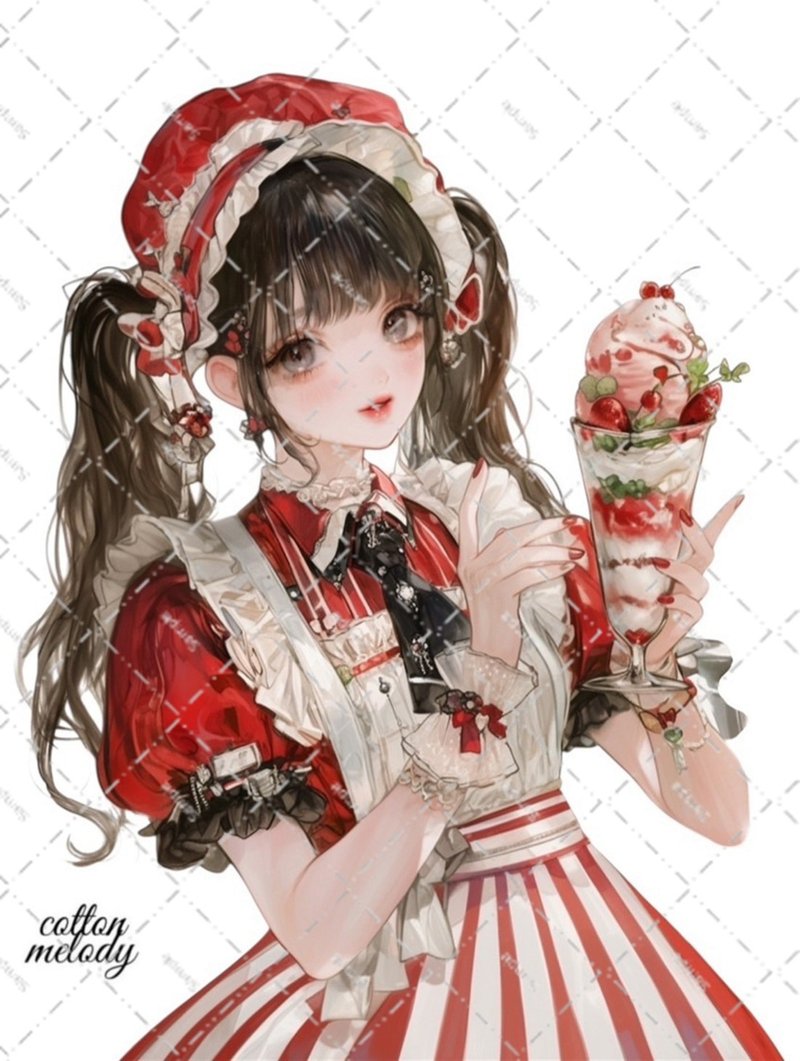 original sticker no.5498 人物ステッカー オリジナルステッカー 人物ステッカー 女の子ステッカー オリジナル人物ステッカー - 貼紙 - 紙 