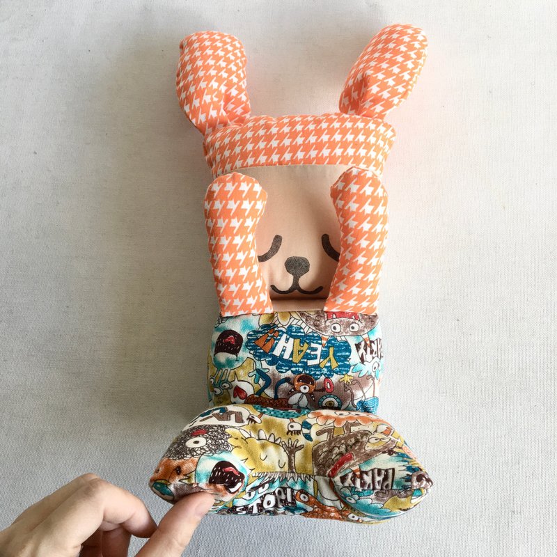 Homycat sleepyhead bunny junior (foldable, orange) - 寶寶/兒童玩具/玩偶 - 其他材質 