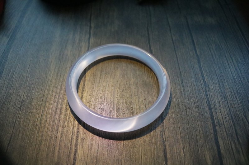 淡紫色紫羅蘭細條手鐲天然玉髓手環禮盒 - 手鍊/手環 - 半寶石 紫色