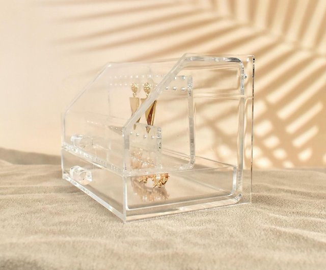 Clear Acrylic Stacking Drawer Organizers Gold Trim Set Of 5 - Shop  elegantspace Storage - Pinkoi