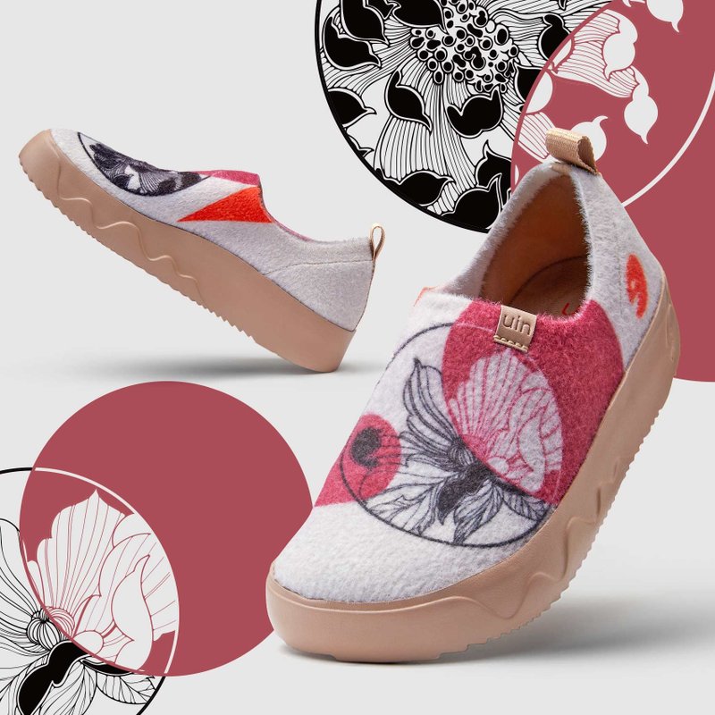 [Uin] Spanish original design | Sunrise Flower Toledo 9 painted casual women's shoes - Women's Casual Shoes - Other Materials Multicolor