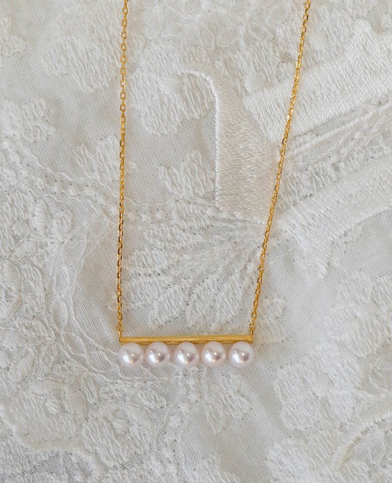 SV Aakoya Pearl Necklace - 項鍊 - 其他金屬 白色
