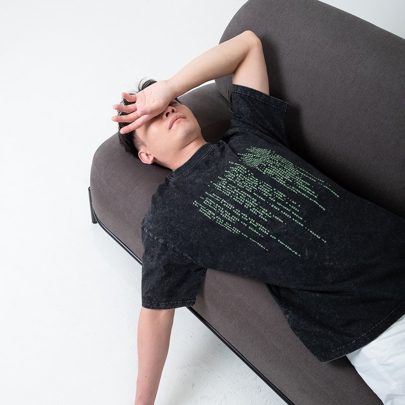 Ka Bug水洗T恤 / Black / - 男 T 恤 - 棉．麻 黑色