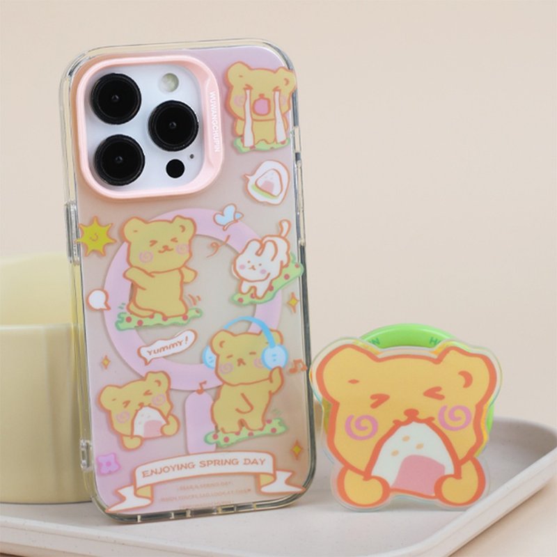 Greedy Bear Magnetic iPhone Case - Phone Cases - Other Materials 